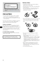 Preview for 2 page of Sony CDC-R504MP Operating Instructions Manual