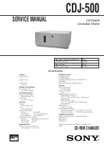 Sony CDJ-500 Service Manual предпросмотр