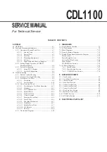 Sony CDL1100 Service Manual preview