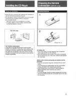 Preview for 5 page of Sony CDP-291 Operating Instructions Manual