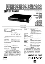 Предварительный просмотр 1 страницы Sony CDP-302 Service Manual