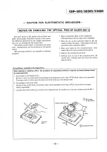 Предварительный просмотр 5 страницы Sony CDP-302 Service Manual