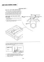 Предварительный просмотр 6 страницы Sony CDP-302 Service Manual