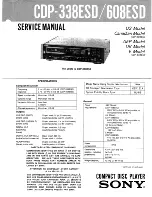 Sony cdp 338esd Service Manual preview