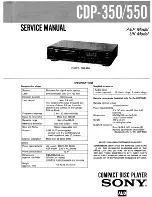 Sony CDP-350 Service Manual предпросмотр