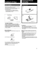 Preview for 5 page of Sony CDP-491 Operating Instructions Manual