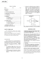 Предварительный просмотр 2 страницы Sony CDP-590 Service Manual