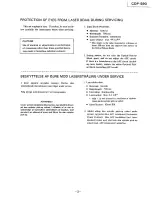 Предварительный просмотр 3 страницы Sony CDP-590 Service Manual