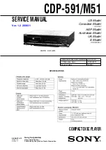 Sony CDP-591/M51 Service Manual предпросмотр