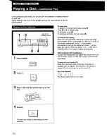 Предварительный просмотр 10 страницы Sony CDP-597 Operating Instructions Manual