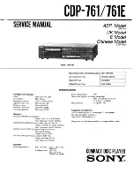 Sony CDP-761 Service Manual предпросмотр