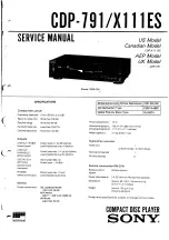 Sony CDP-791 Service Manual предпросмотр