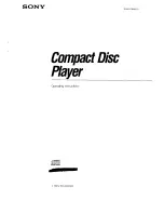 Предварительный просмотр 1 страницы Sony CDP-997 - Compact Disc Player Operating Instructions Manual