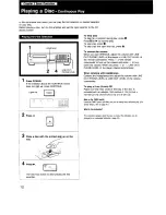 Предварительный просмотр 10 страницы Sony CDP-997 - Compact Disc Player Operating Instructions Manual