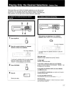 Предварительный просмотр 17 страницы Sony CDP-997 - Compact Disc Player Operating Instructions Manual