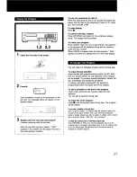 Предварительный просмотр 27 страницы Sony CDP-997 - Compact Disc Player Operating Instructions Manual