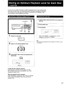 Предварительный просмотр 33 страницы Sony CDP-997 - Compact Disc Player Operating Instructions Manual