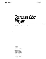 Sony CDP-C201 - Compact Disc Player Operating Instructions Manual предпросмотр