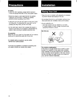 Preview for 4 page of Sony CDP-C201 - Compact Disc Player Operating Instructions Manual