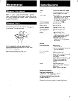 Preview for 15 page of Sony CDP-C201 - Compact Disc Player Operating Instructions Manual