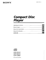 Предварительный просмотр 1 страницы Sony CDP-C260Z Operating Instructions Manual