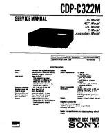 Предварительный просмотр 2 страницы Sony CDP-C322M Service Manual