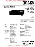 Sony CDP-C425 Service Manual предпросмотр