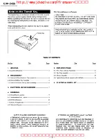 Предварительный просмотр 2 страницы Sony CDP-C425 Service Manual