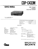 Предварительный просмотр 1 страницы Sony CDP-C433M Service Manual