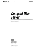 Sony CDP-C435 - Compact Disc Player Operating Instructions Manual предпросмотр