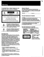 Предварительный просмотр 2 страницы Sony CDP-C435 - Compact Disc Player Operating Instructions Manual