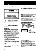 Предварительный просмотр 2 страницы Sony CDP-C445 Operating Instructions Manual