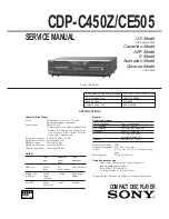 Sony CDP-C450Z Service Manual предпросмотр