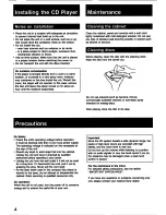 Preview for 4 page of Sony CDP-C525 Operating Instructions Manual