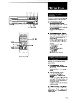 Предварительный просмотр 11 страницы Sony CDP-C545 Opertating Instructions