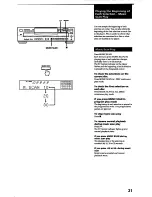 Предварительный просмотр 21 страницы Sony CDP-C545 Opertating Instructions