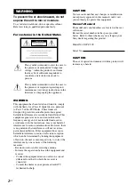 Предварительный просмотр 2 страницы Sony CDP-C5CS  (CDPC5CS) Operating Instructions Manual