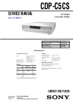 Sony CDP-C5CS  (CDPC5CS) Service Manual предпросмотр