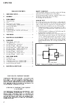 Предварительный просмотр 2 страницы Sony CDP-C5CS  (CDPC5CS) Service Manual