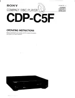 Sony CDP-C5F Operating Instructions Manual preview