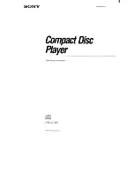 Preview for 1 page of Sony CDP-C705 Operating Instructions Manual