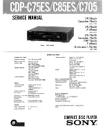 Sony CDP-C705 Service Manual preview