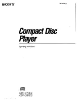 Sony CDP-C77ES - Es 5 Disc Cd Changer Operating Instructions Manual preview