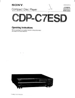 Sony CDP-C7ESD Operating Instructions Manual preview