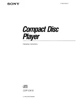 Sony CDP-C910 - Compact Disc Player Operating Instructions Manual preview