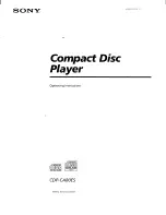 Sony CDP-CA80ES - Es Compact Disc Player Operating Instructions Manual preview