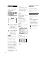 Preview for 2 page of Sony CDP-CA80ES - Es Compact Disc Player Operating Instructions Manual