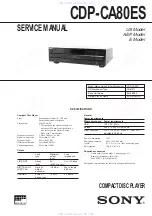 Sony CDP-CA80ES - Es Compact Disc Player Service Manual preview