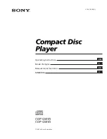 Предварительный просмотр 1 страницы Sony CDP-CA8ES - 5 Disc Cd Changer Operating Instructions Manual