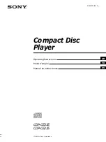 Предварительный просмотр 1 страницы Sony CDP-CE235 - Compact Disc Changer Operating Instructions Manual